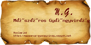 Mészáros Gyöngyvirág névjegykártya