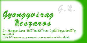 gyongyvirag meszaros business card